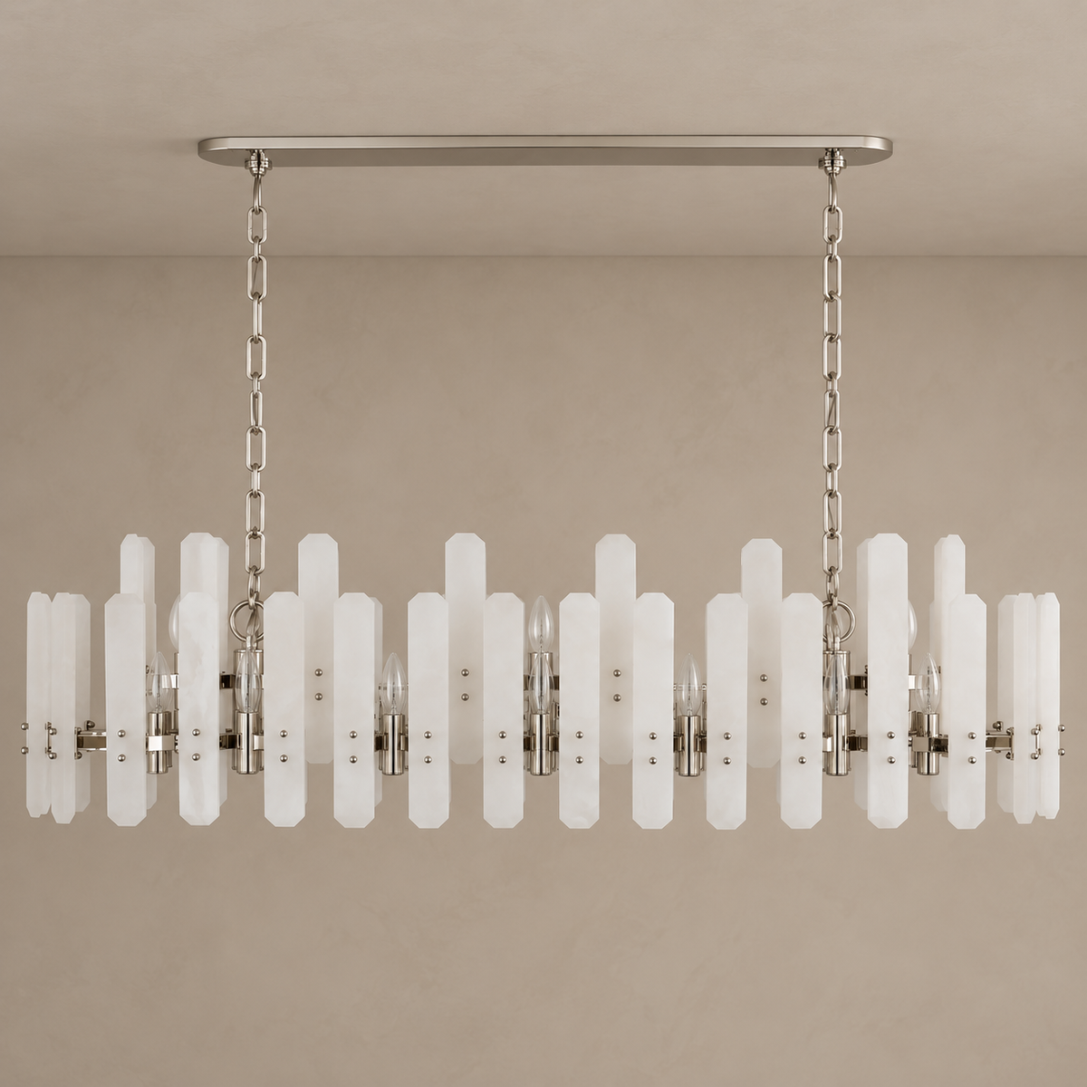 Frosted Glass Linear Chandelier