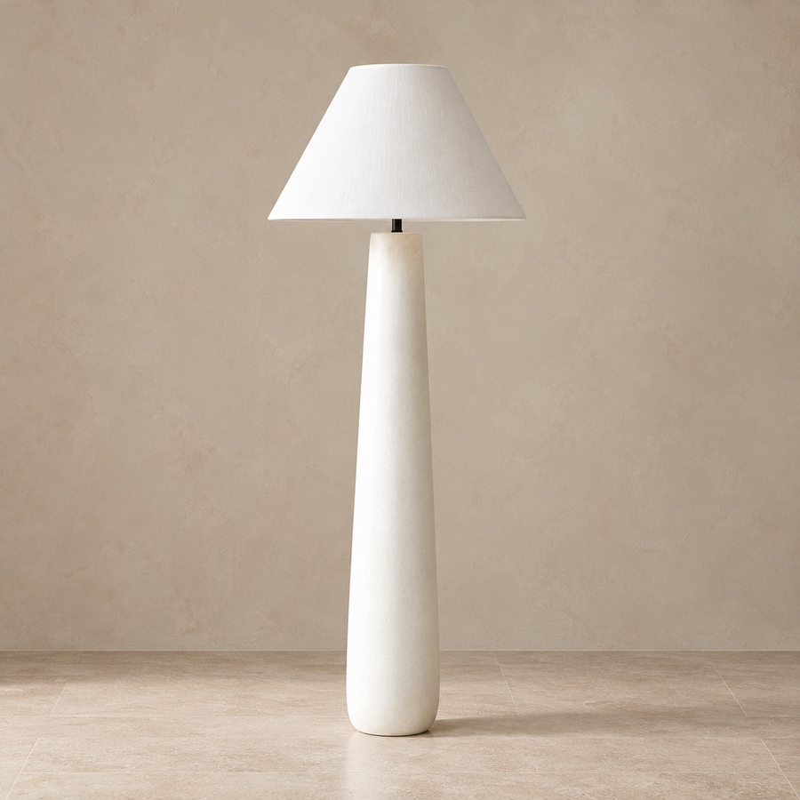 LAMPADA DA TERRA FUNGO BIANCO