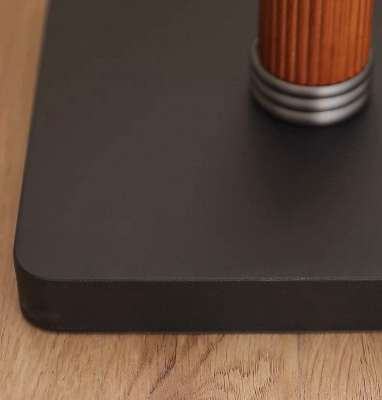 Reeded Aluminium Floor Lamp Linen Tapered Shade Quiet Luxury 160cm