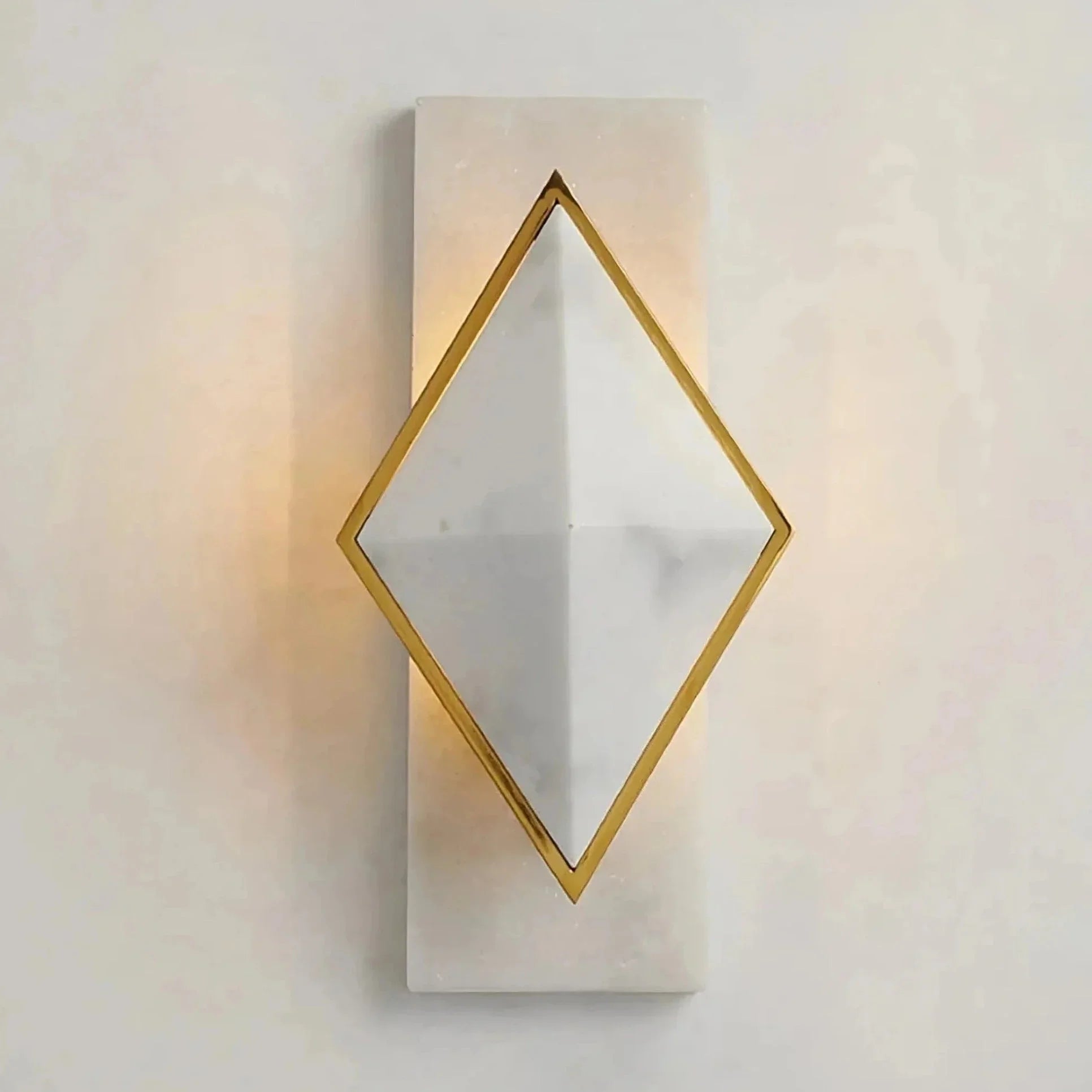 Geometric Alabaster Wall Sconce – Marble & Brass for Hallway Bedroom Casalolalights Luxury Lamps Interior Designers
