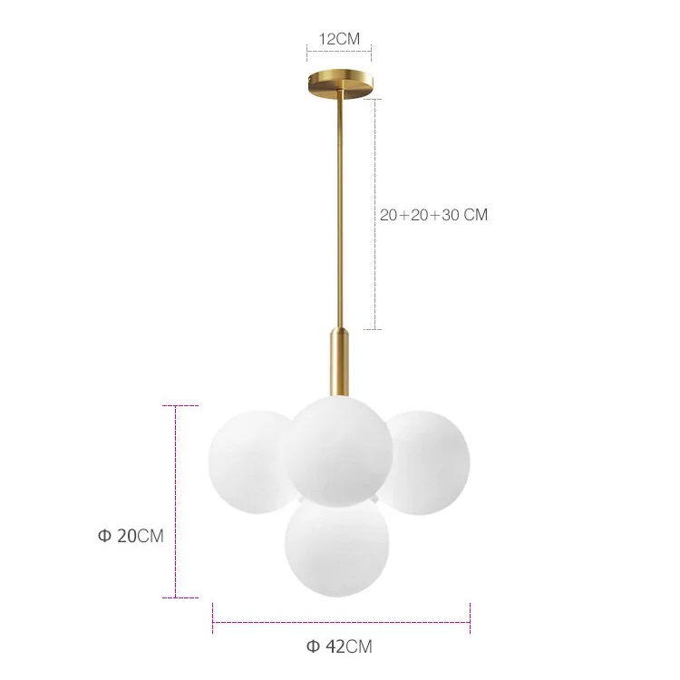 Modern Chandelier Luxury Metal Semi-flush Mount Glass 1-13 Heads Available | Casalola