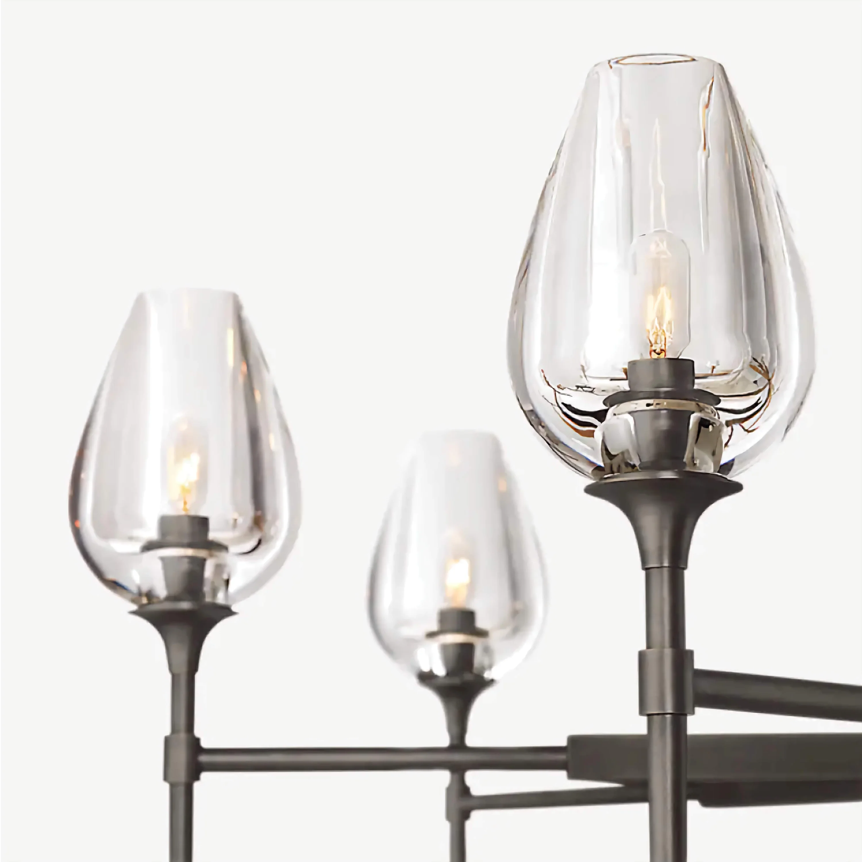 Modern Candle Brass Chandelier | Arm for Dining Room Kitchen Living | Lighting Luxury Villas