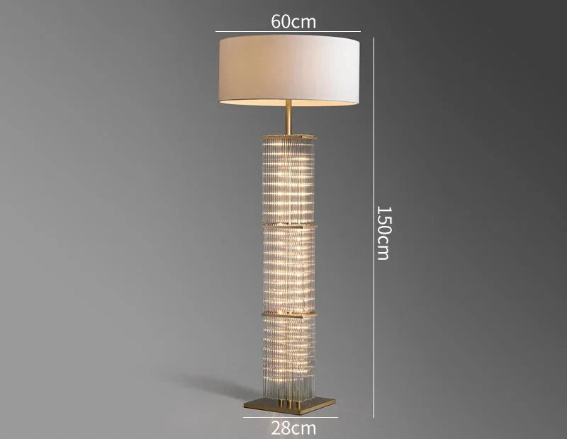 Copper & Glass Cage Floor Lamp | 150cm Bronze 3-light Industrial Modern Living Room Office Casalolalights Luxury Lamps