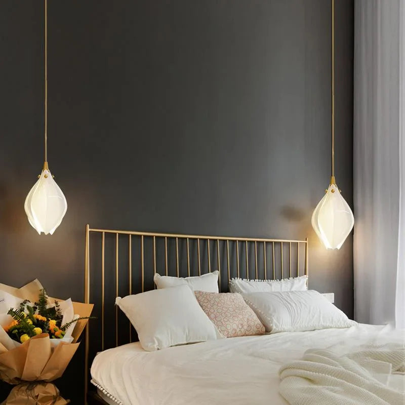 Glass Flower Pendant Light | Gold Cluster Chandelier 1-18 Lights Living Room Dining Stairwell & Bar Casalolalights