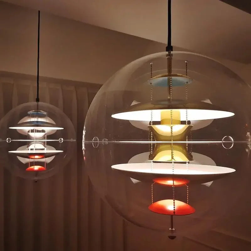 Globe Pendant Light 40cm | Planet Led Sphere in White Silver or Gold Bedroom Kitchen Island & Lobby Casalolalights
