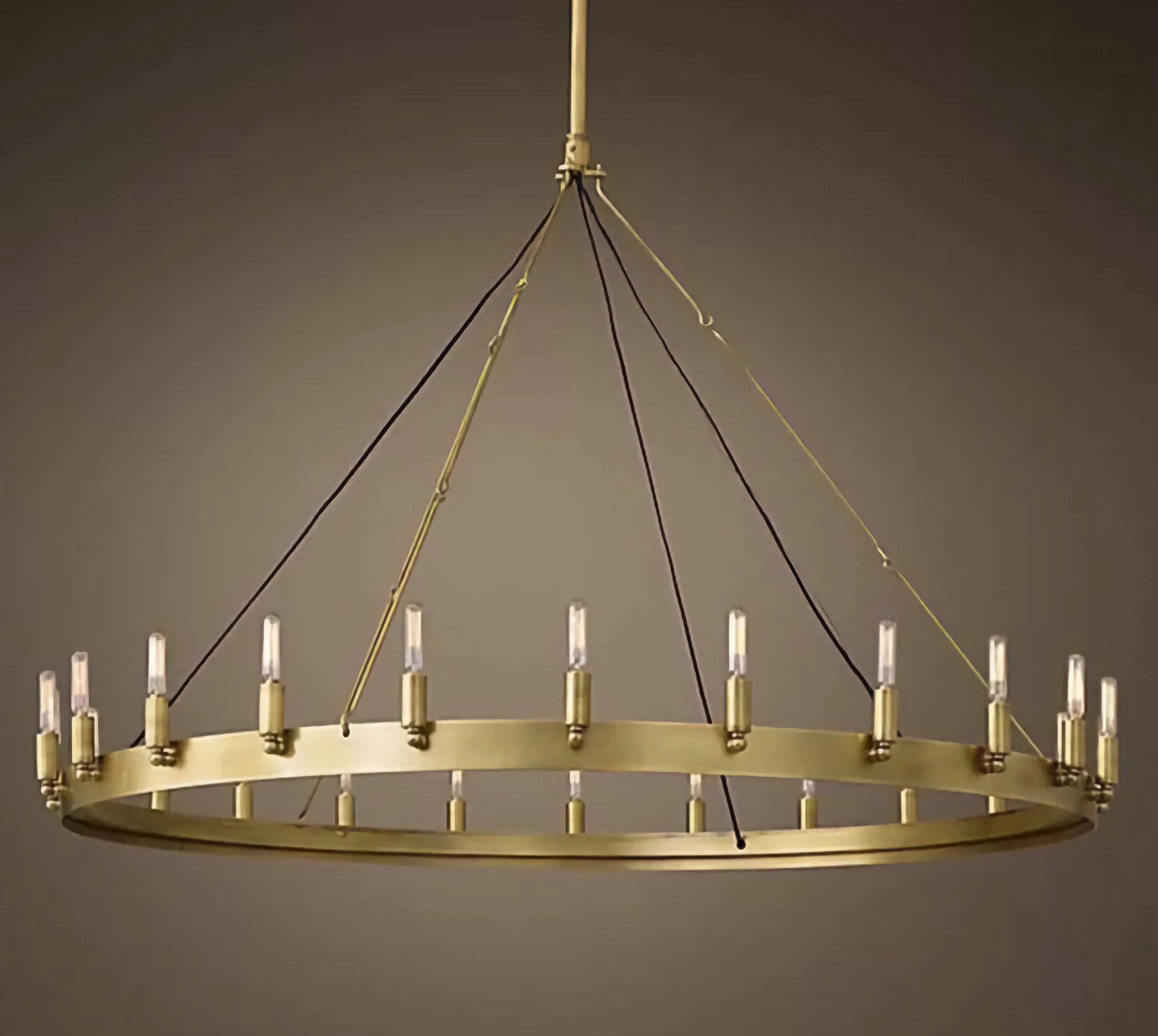 Brass Ring Antique Chandelier for Dining Room | Casalola Lights