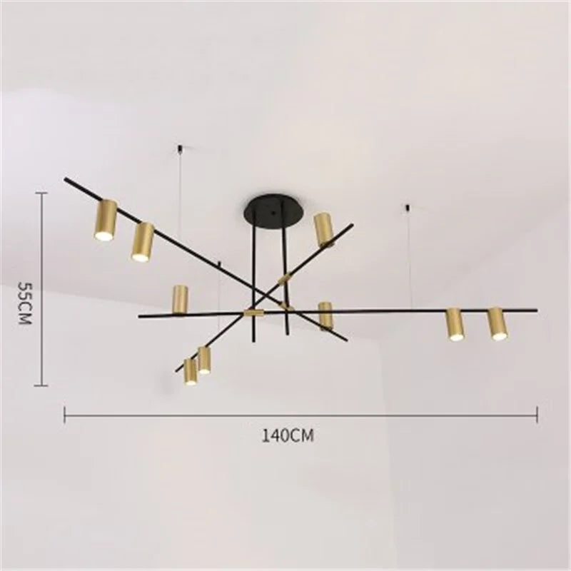 Modern Led Track Lighting Chandelier | Geometric Light for Living Room | Casalola