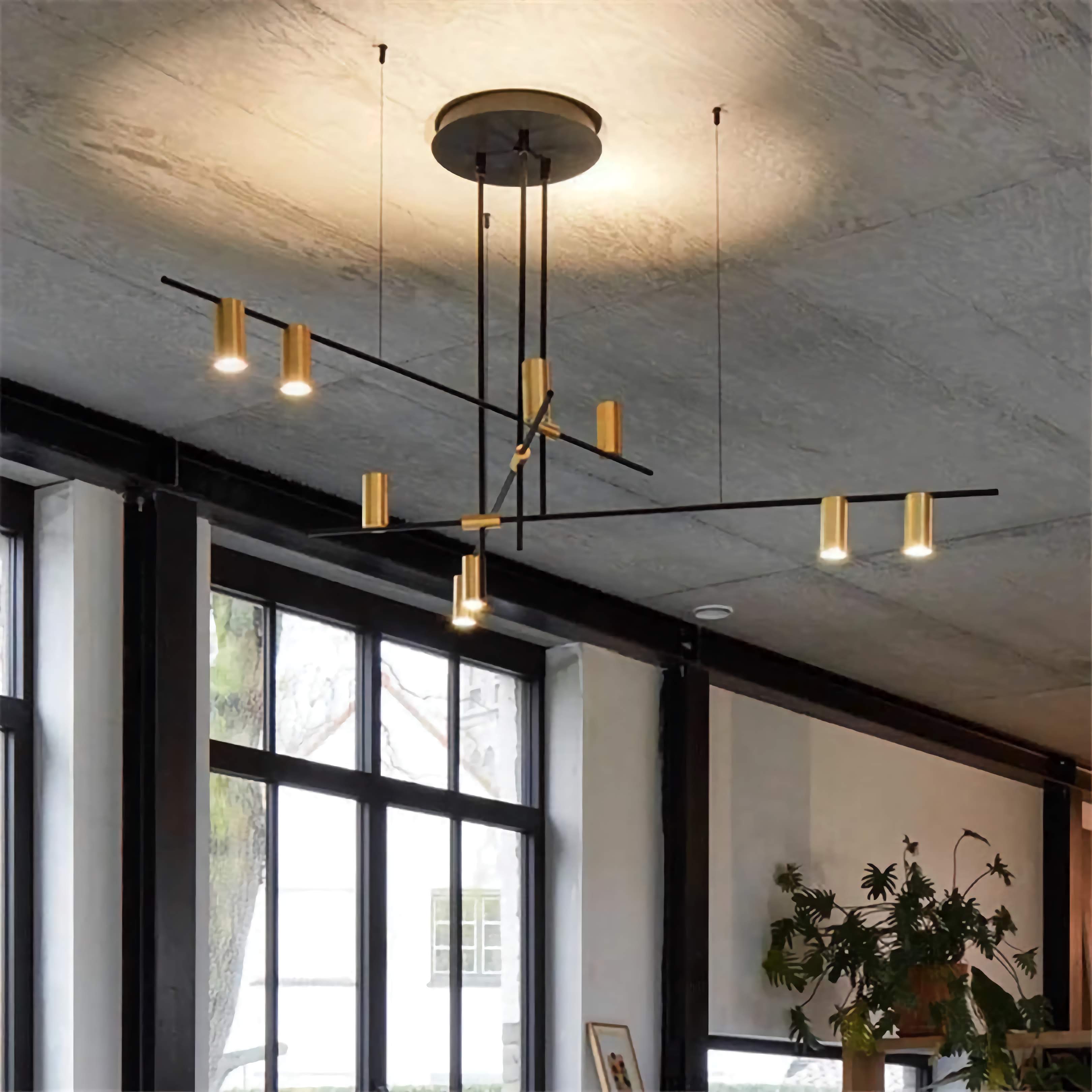 Modern Led Track Lighting Chandelier | Geometric Light for Living Room | Casalola