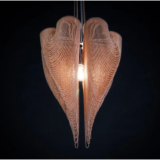 Gold Bead Chandelier – Avant Garde Designer Pendant Light