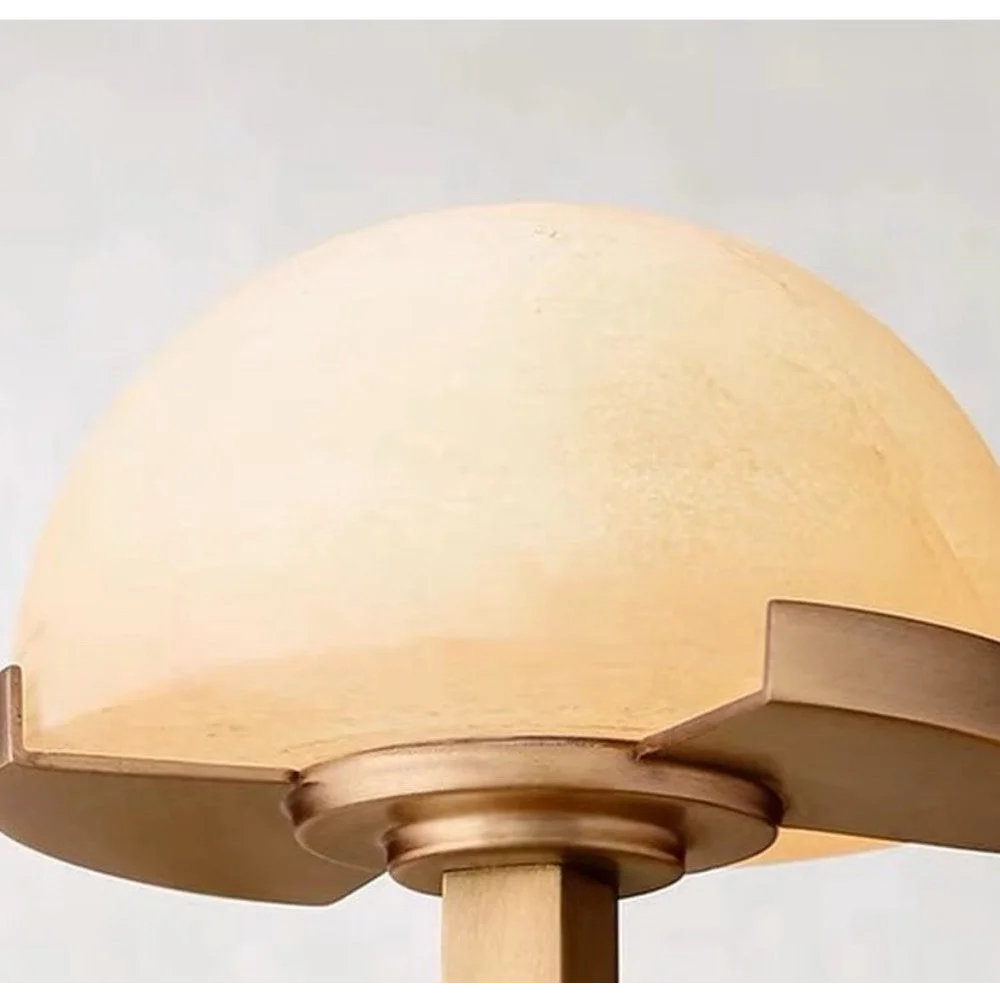 Brass and Alabaster Wall Sconces – Modern Gold Linear Lamp for Bedroom or Hallway