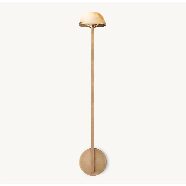 Brass and Alabaster Wall Sconces – Modern Gold Linear Lamp for Bedroom or Hallway