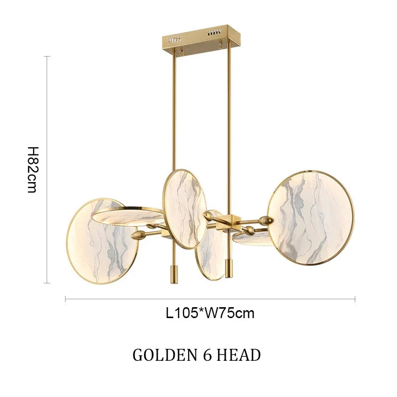Luxury Marble Ceiling Lamp for Dining Room Kitchen Living