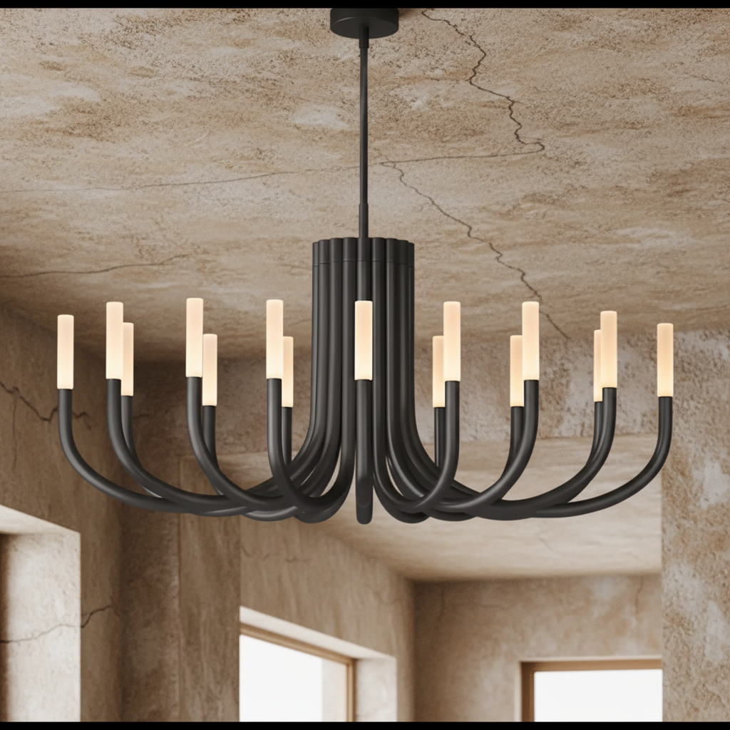 大号黑色烛台吊灯 | CL0287KLB