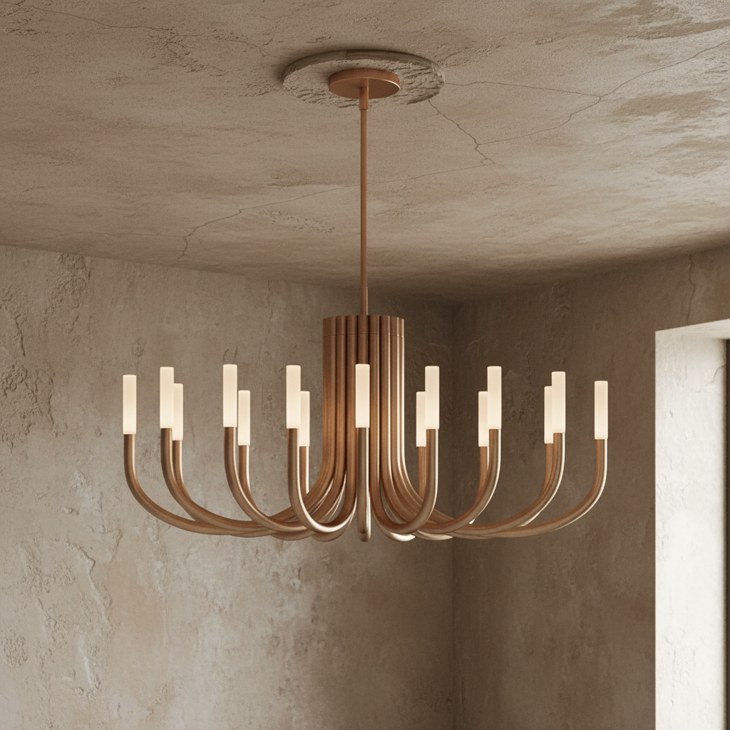 VELKÝ MOSAZNÝ SVÍCENÝ LUSTER | CL0287KL