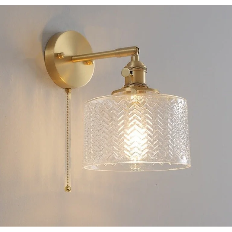 Green Glass Antique Wall Sconces with Pull Chain | Lamp for Bedroom Living Room Casalolalights Luxury Lamps