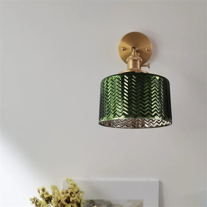 Green Glass Antique Wall Sconces with Pull Chain | Lamp for Bedroom Living Room Casalolalights Luxury Lamps