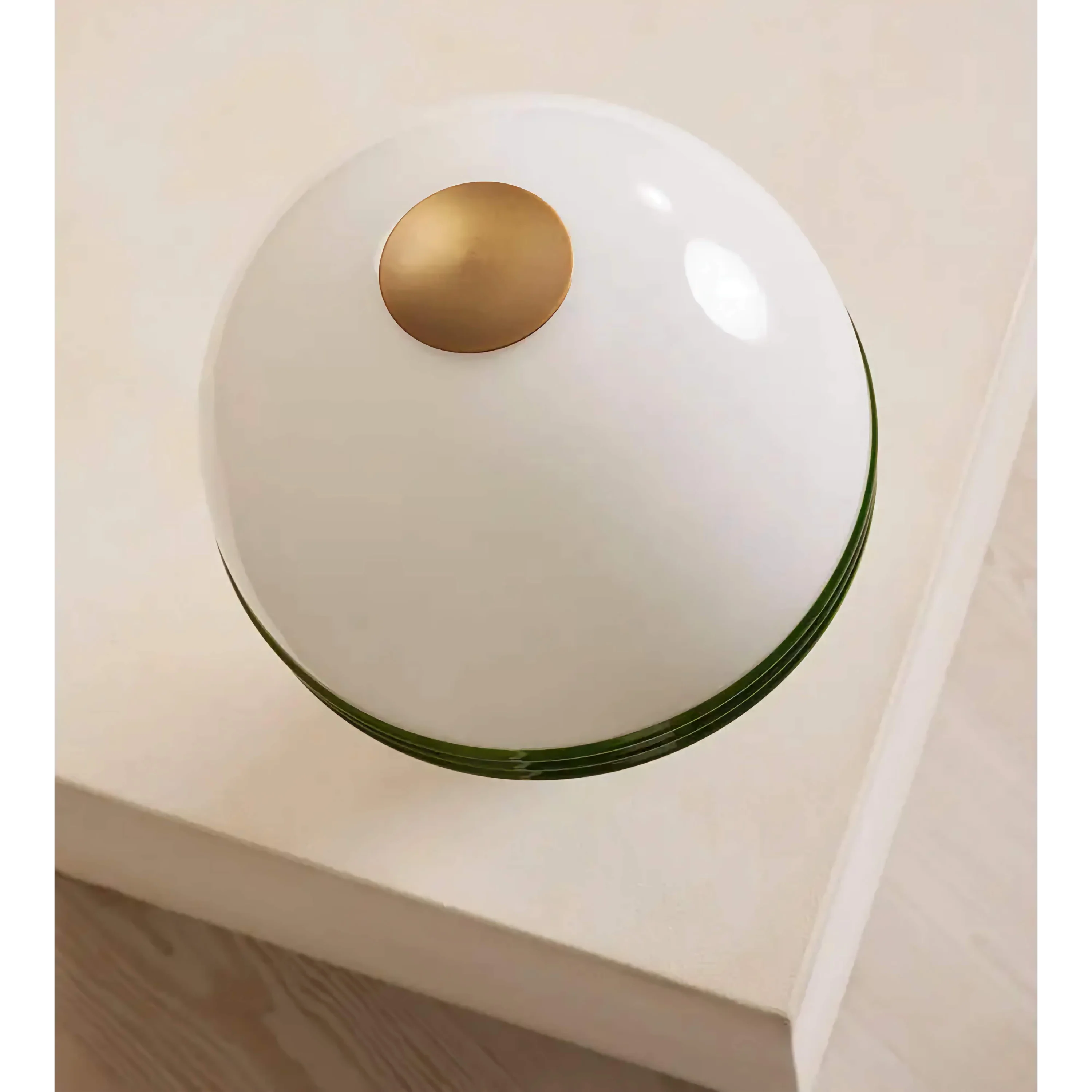 Green Marble Dome Table Lamp | Art Deco Inspired Lighting