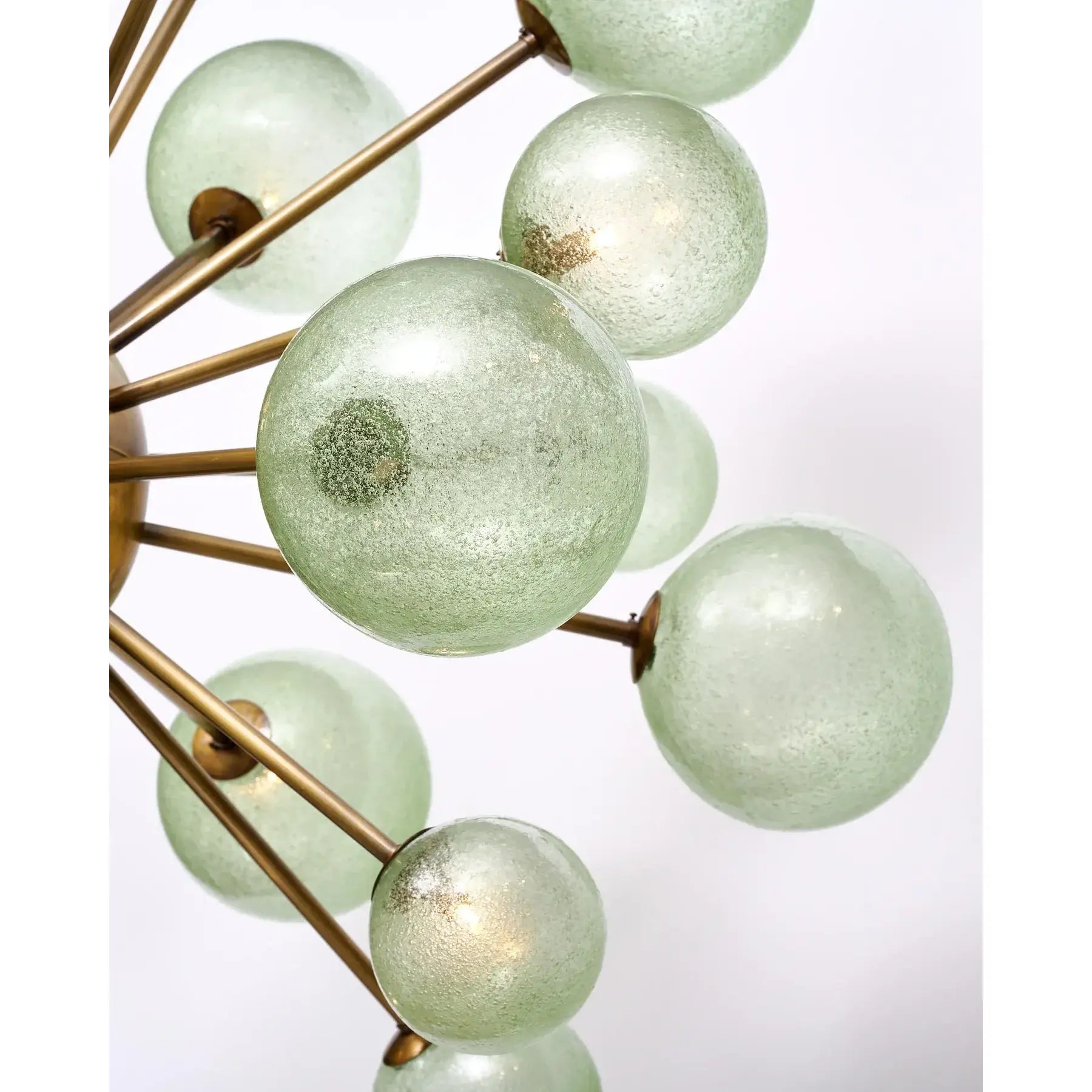 Green Murano Glass Globe Chandelier in Gold Iron | Luxury Modern Ceiling Light for Bedroom & Living Room Casalolalights
