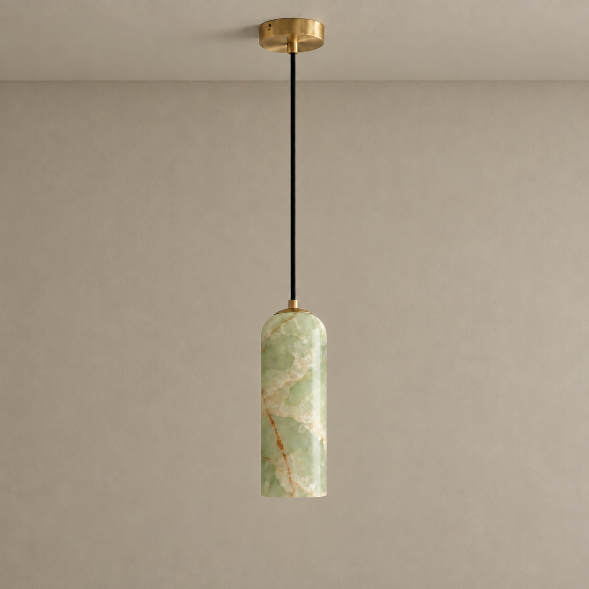 Green Onyx Column Pendant