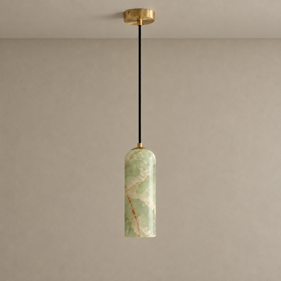 Green Onyx Column Pendant