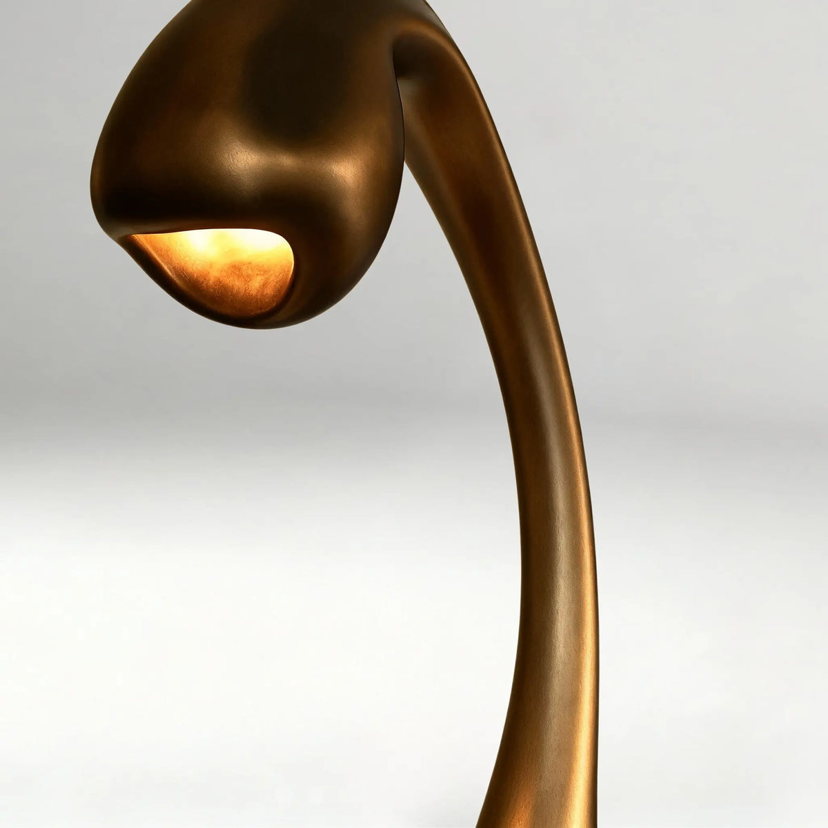 Organic Arch Floor Lamp | 168cm Sculptural Biomorphic Design | Dark Bronze Finish Resin | Avant-garde Reading Light