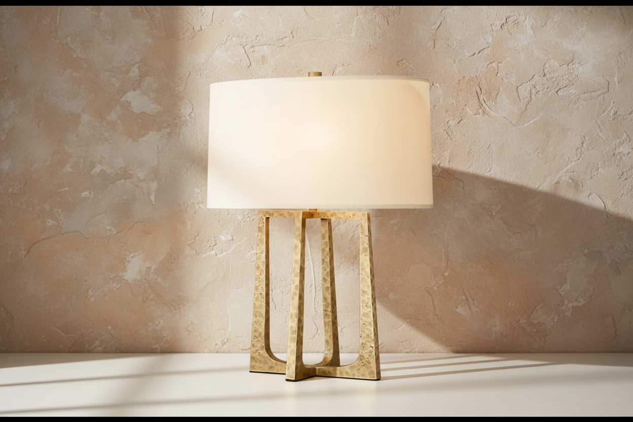 Luxury Brass Table Lamp – Designer with Split Sculptural Base for Living room or bedroom Casalolalights Luxury Lamps