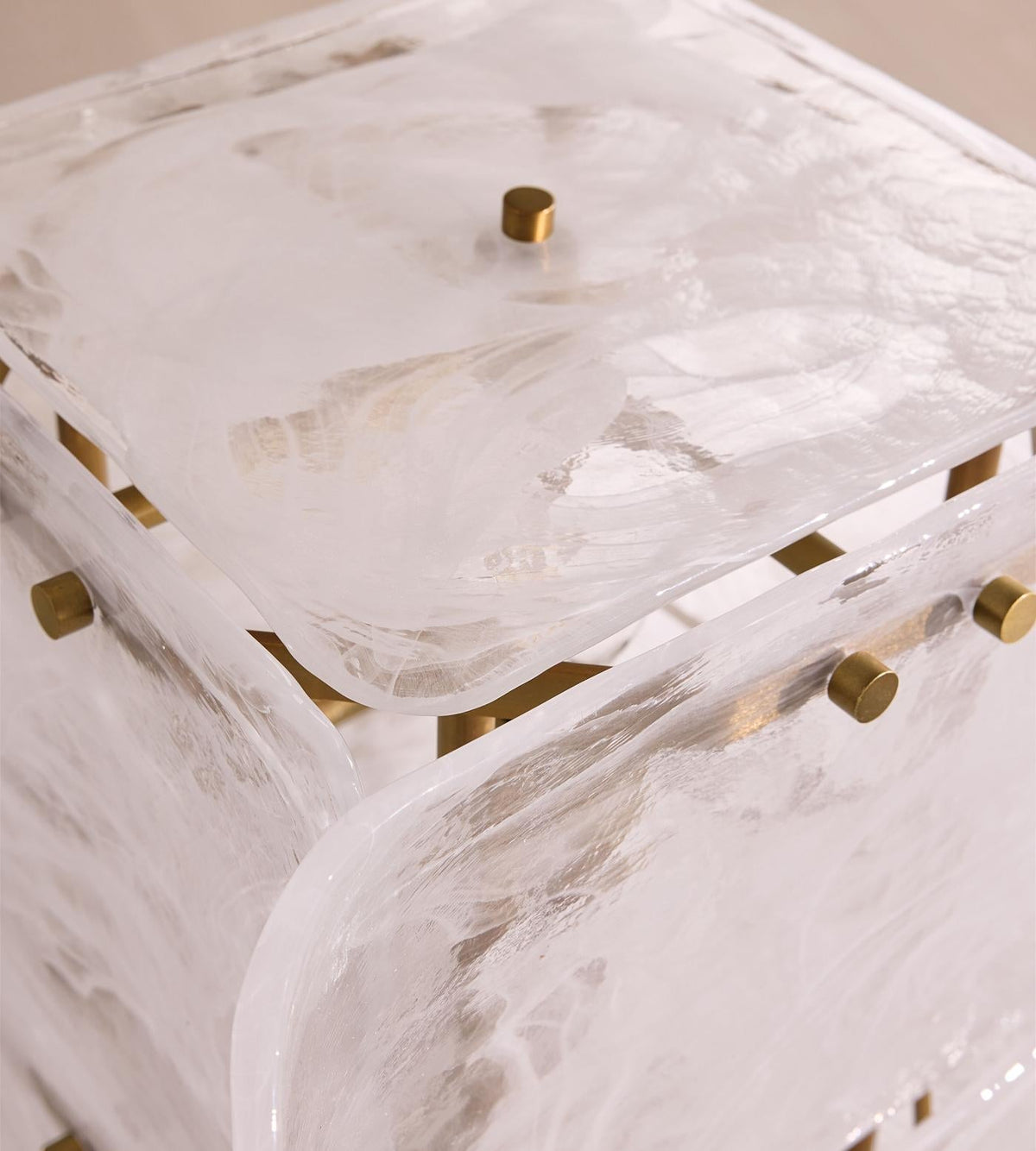 Frosted Hand-blown Glass Floor Lamp 5 Light Tower | 140cm Tall E26/e27 Corner Ambient Casalola Lights Luxury Lamps