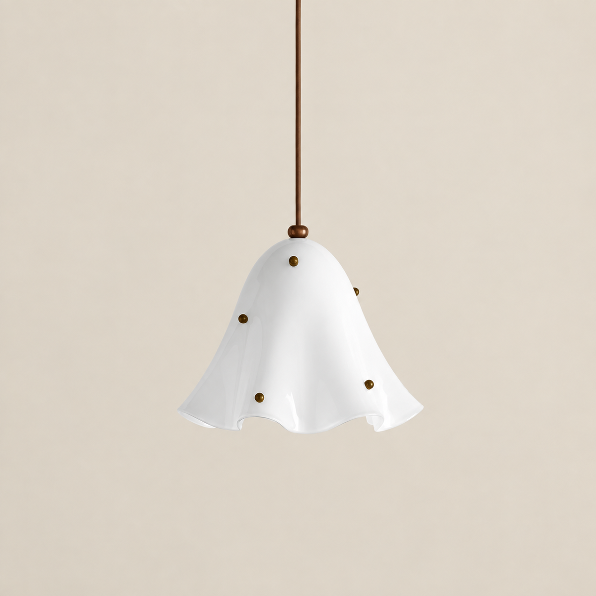Hand-blown Amber Glass Pendant | Organic Petal 29cm Modern Kitchen & Dining Casalolalights Luxury Lamps for Interior