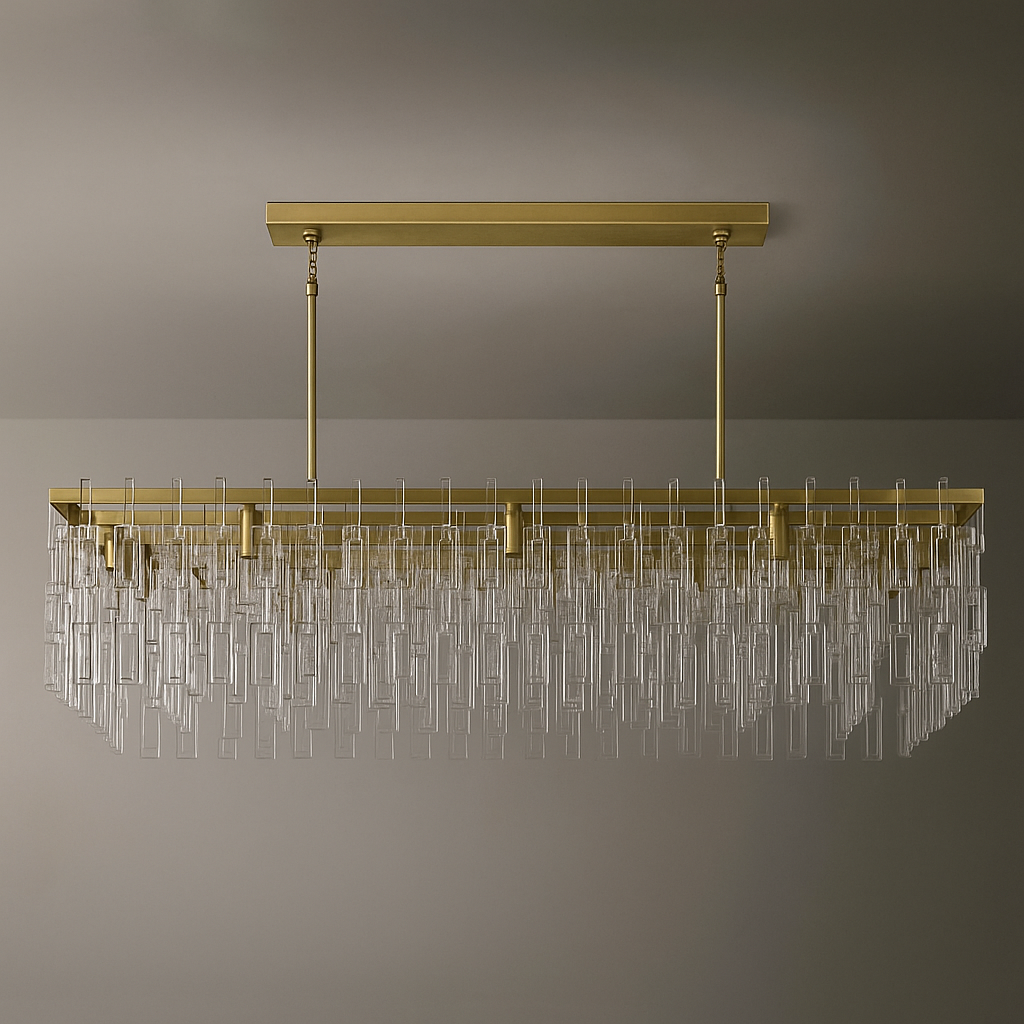HAND-CUT CRYSTAL RECTANGULAR CHANDELIER | CLHUYL0250-R