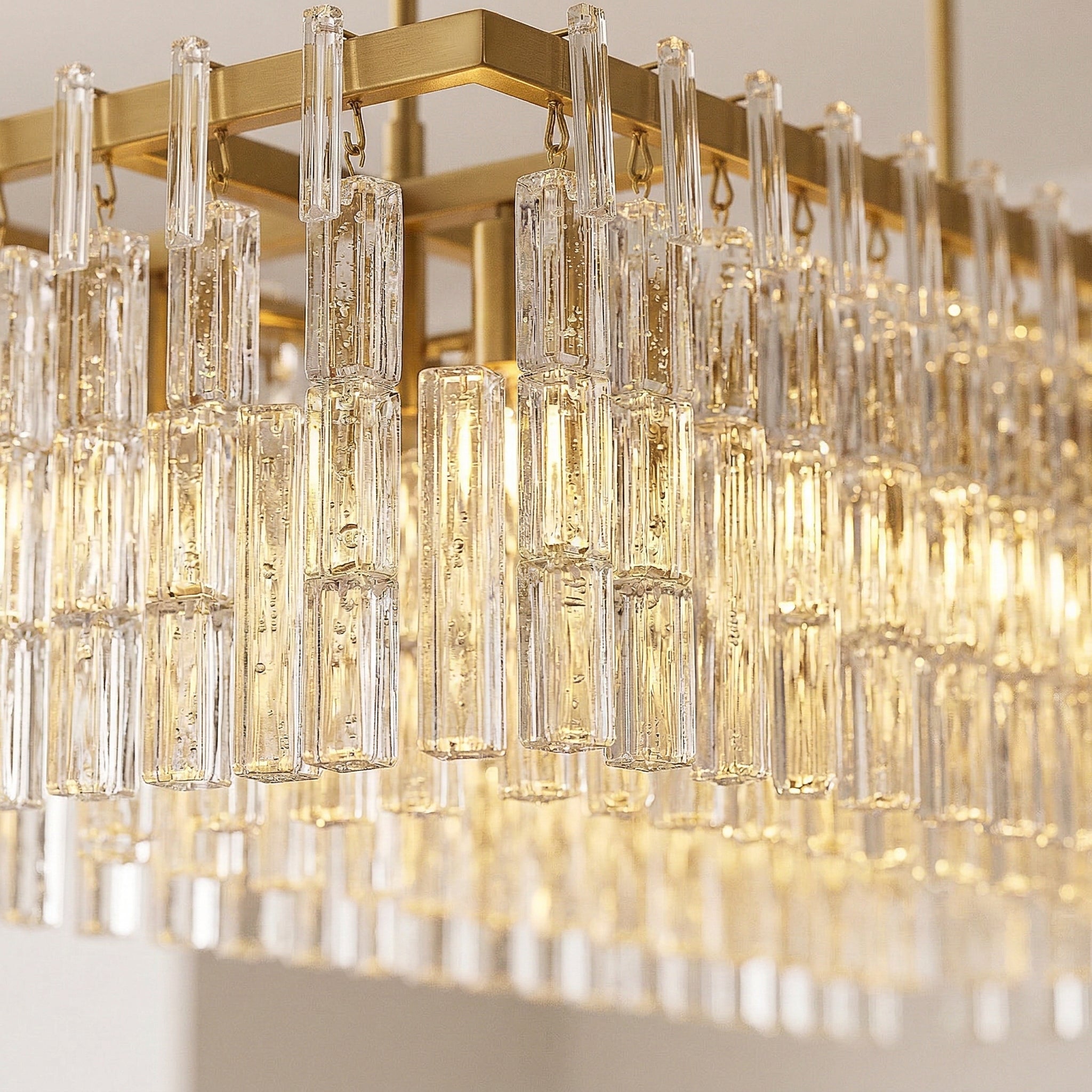 Rectangular Crystal Chandelier – Luxury Copper Led Dining Room Light Casalolalights Luxury Lamps for Interior Designers