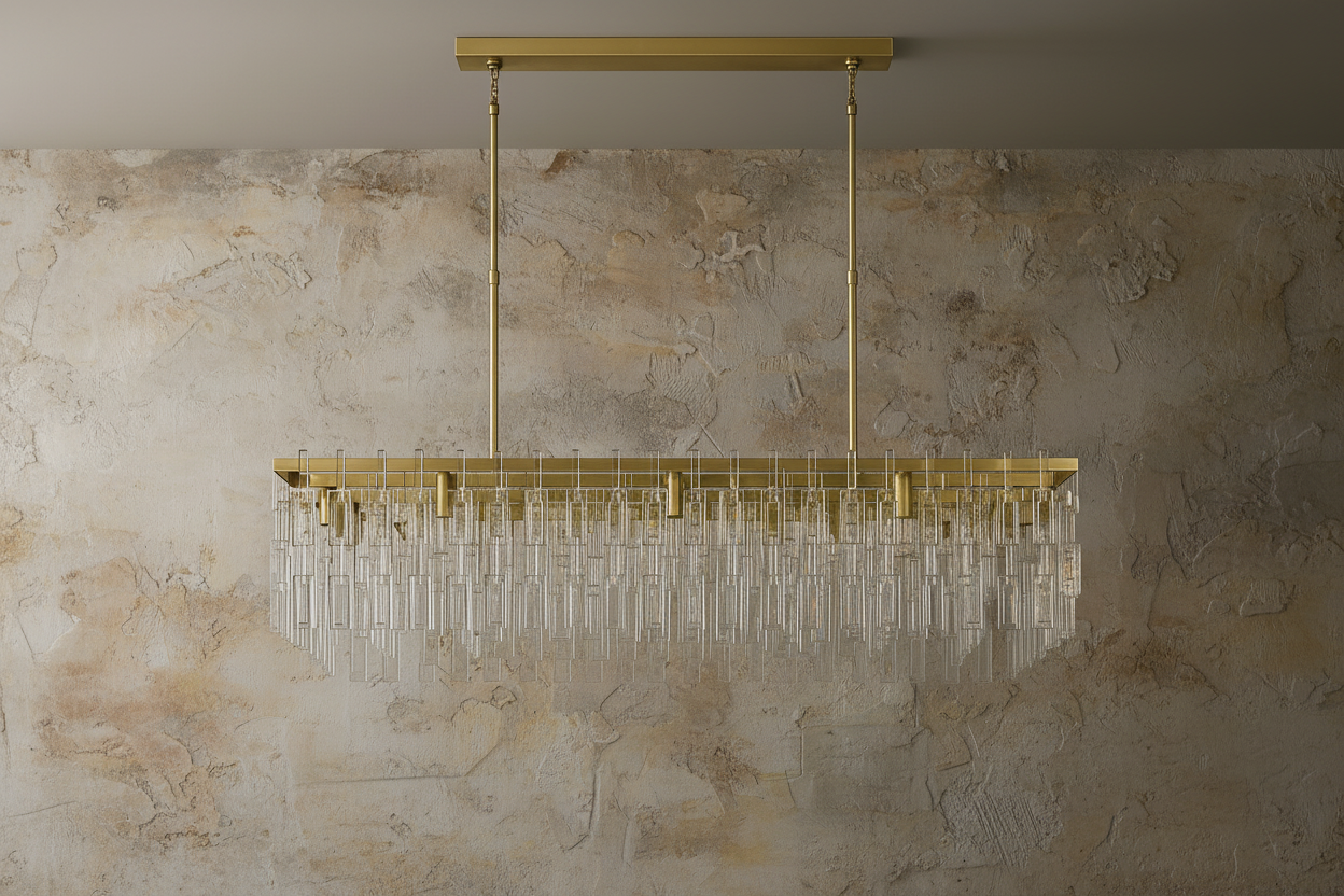 Rectangular Crystal Chandelier – Luxury Copper Led Dining Room Light Casalolalights Luxury Lamps for Interior Designers