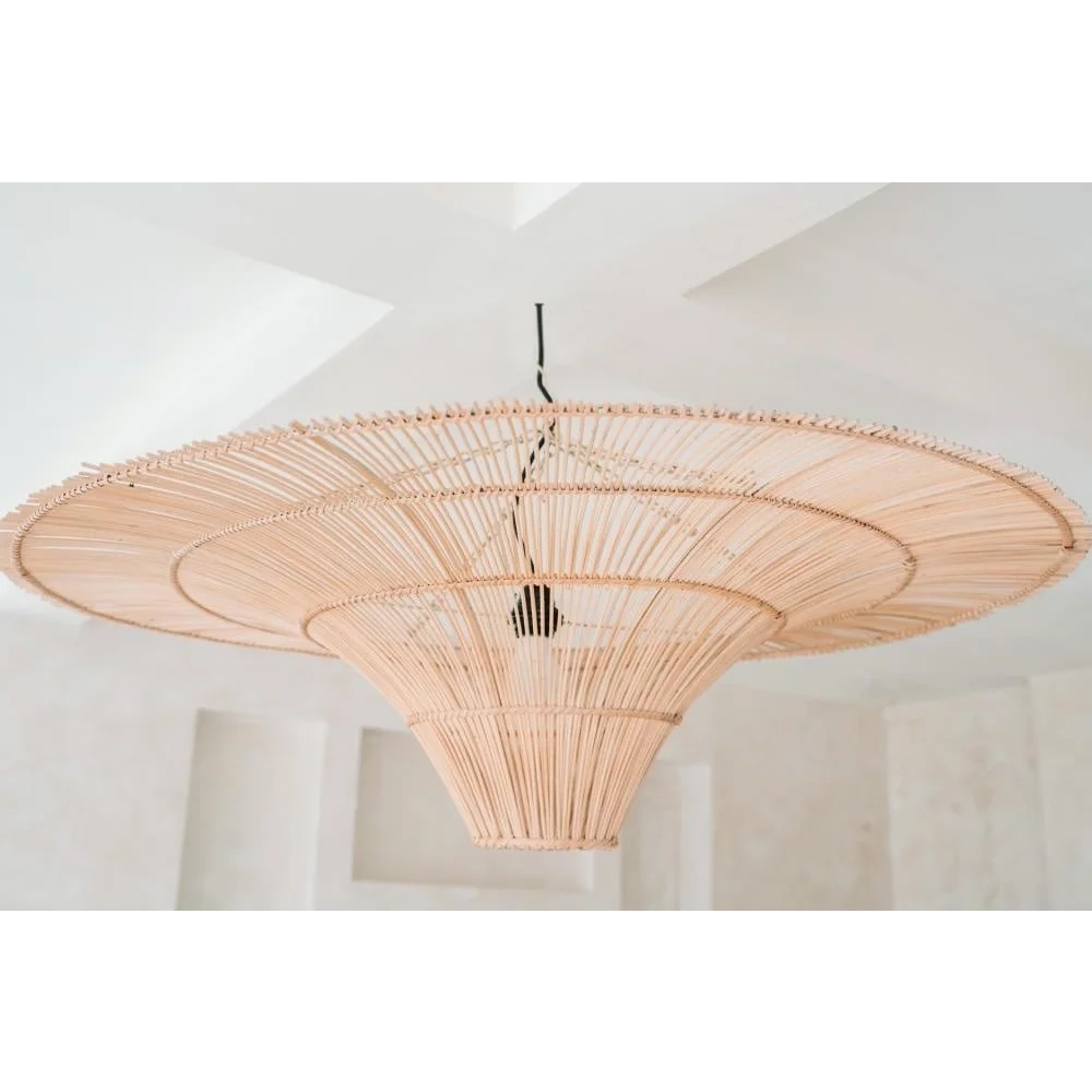 Handcrafted Wicker Pendant Light for Living Room Bedroom Restaurant Bar Lighting