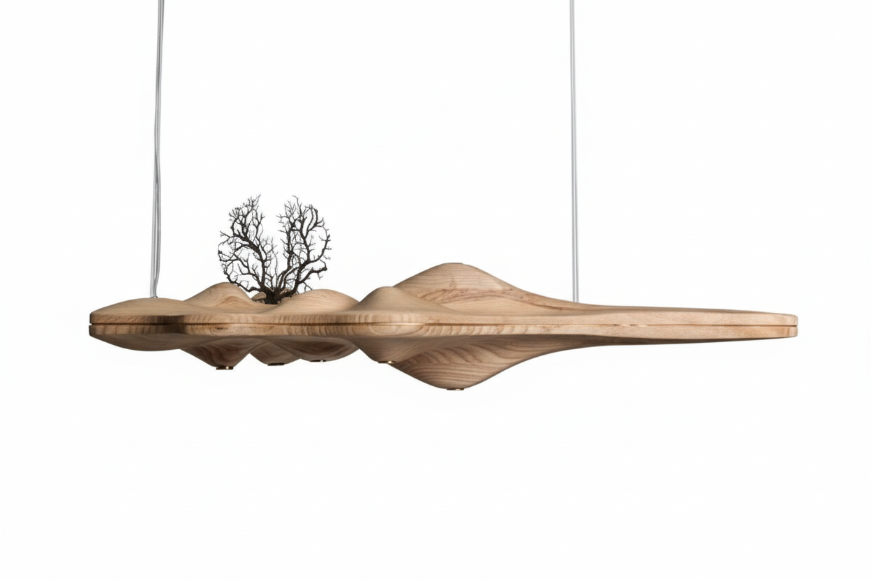 LAMPADARI DA SOFFITTO PAESAGGIO IN LEGNO FATTI A MANO | CL5685696