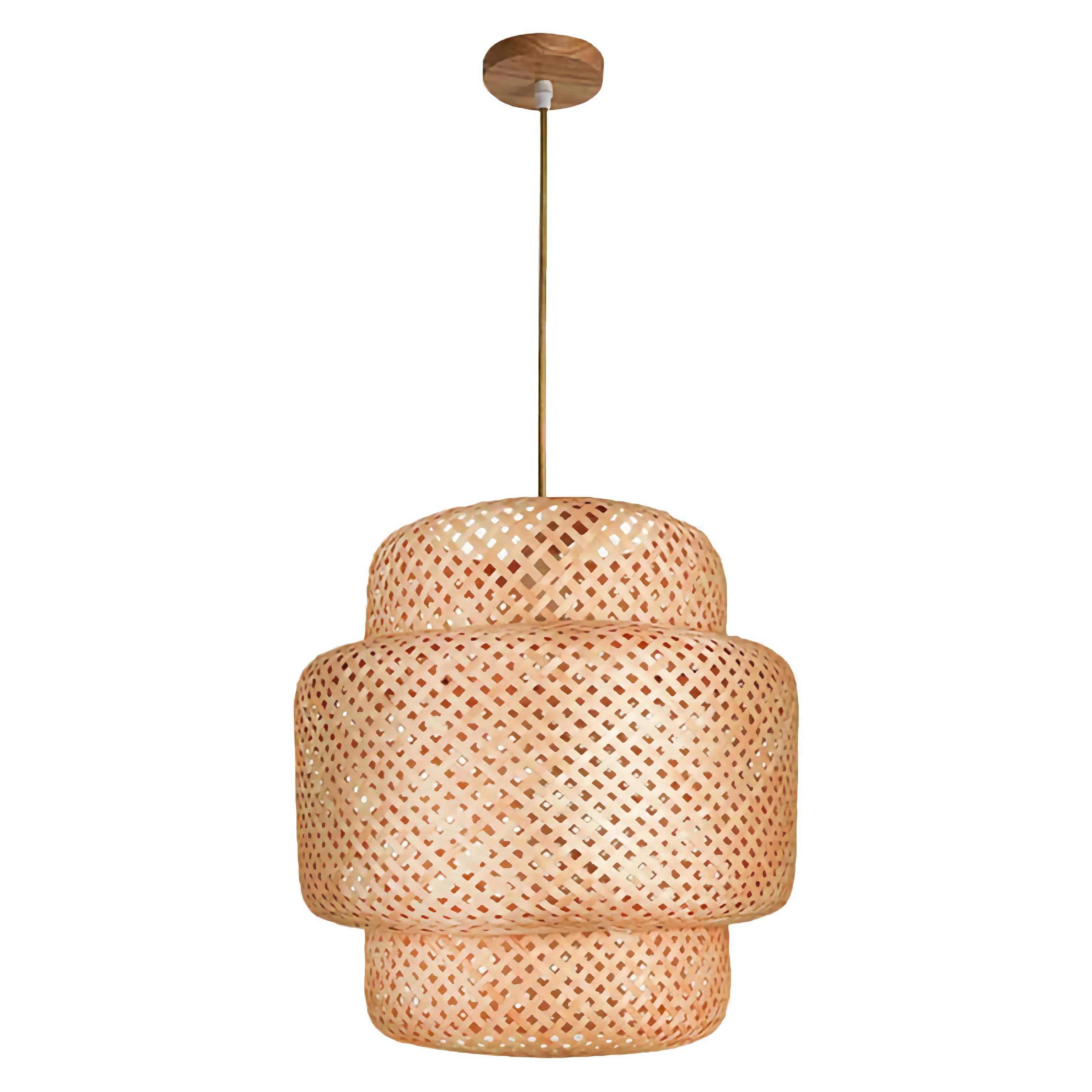 Bamboo Pendant Lighting | Biophilic Japandi Cottagecore Lamp Decor | Handmade Ceiling