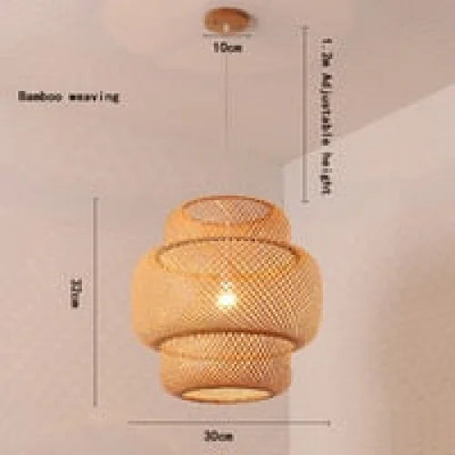 Bamboo Pendant Lighting | Biophilic Japandi Cottagecore Lamp Decor | Handmade Ceiling
