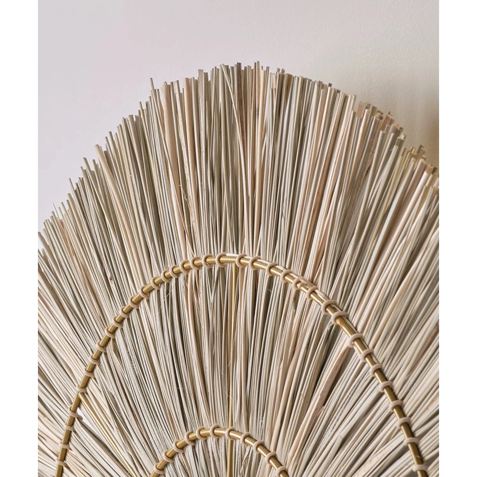 Handmade Straw Wall Lamp 40 Cm 60 80 Rattan Round Design