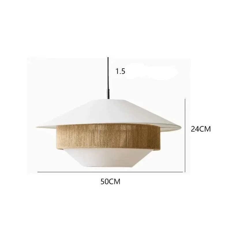 Woven Pendant Light | Wicker-style Cotton Cord Shade Rustic Boho Living Room & Dining Casalolalights Luxury Lamps
