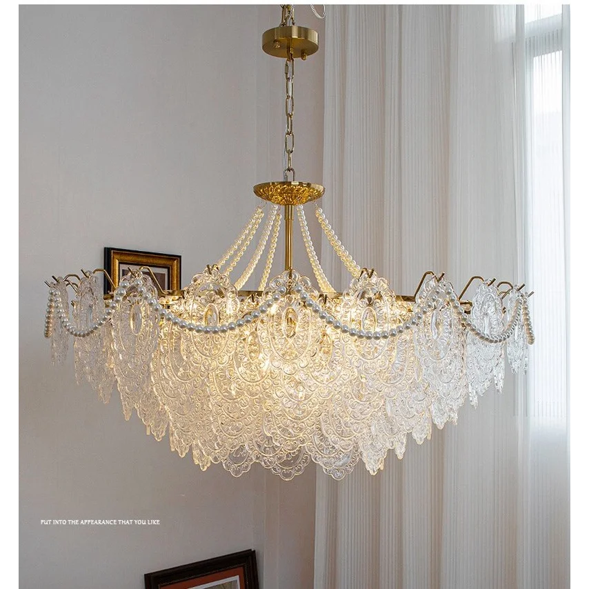Luxury Crystal Chandelier with Copper Base for Modern Victorian Living Room Stairs