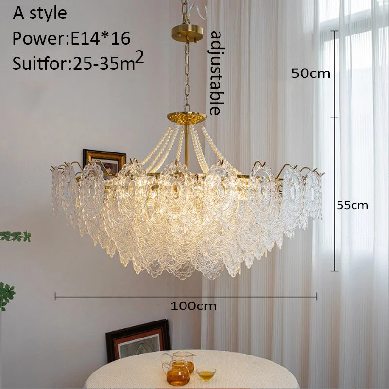 Luxury Crystal Chandelier with Copper Base for Modern Victorian Living Room Stairs