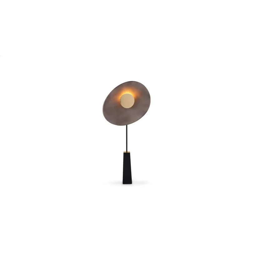 Bronze Disc Sculptural Floor Lamp | Designer Ul Listed Led Ready Modern