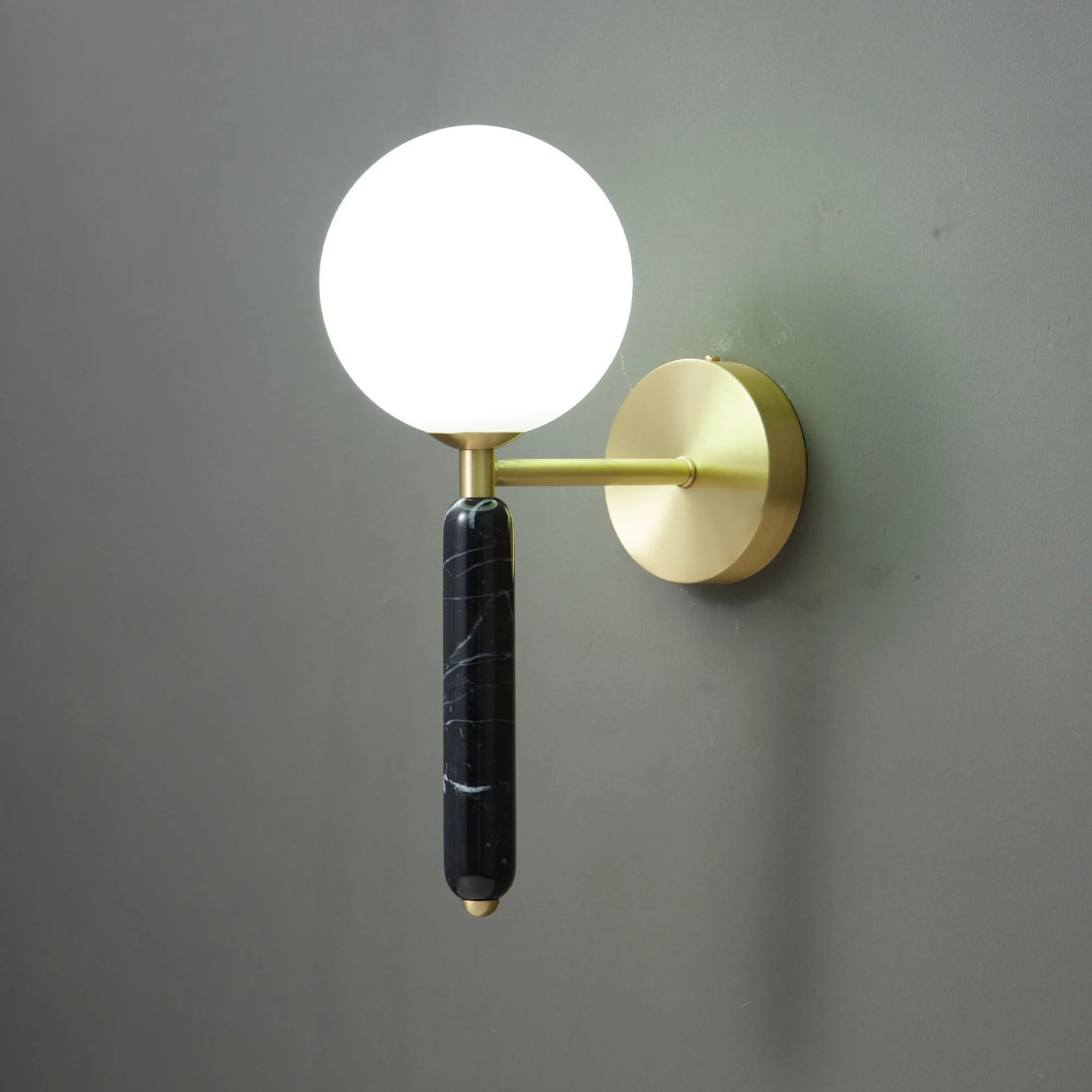 Green Italian Marble Bedside Sconce Light Living Room Corridor | Decorative Wall Sconces