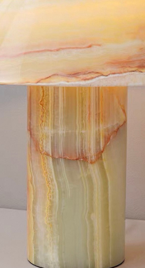 Natural Jade Table Lamp | Luxury Lampfor Wabi-sabi Modern Interiors