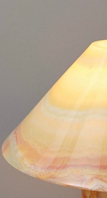 Natural Jade Table Lamp | Luxury Lampfor Wabi-sabi Modern Interiors