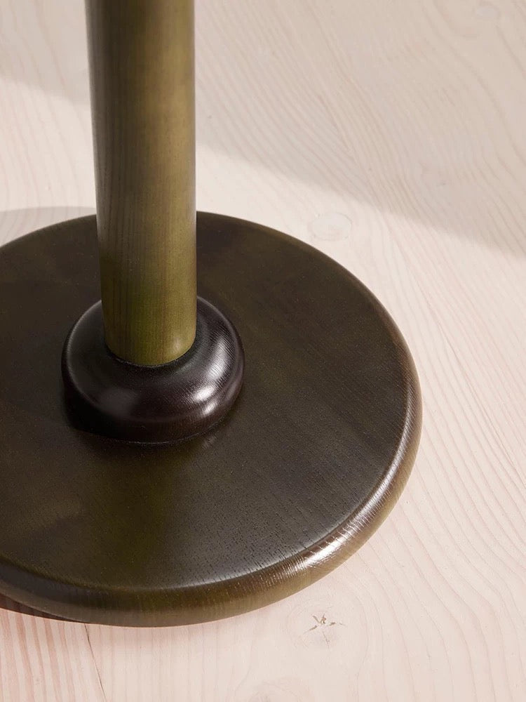 Japandi Wooden Pleated Shade Floor Lamp – Designer Minimalist Lighting