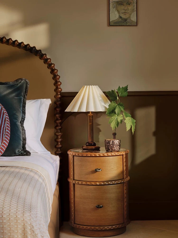 Japandi Wooden Table Lamp – Designer Modern Bedroom Lighting