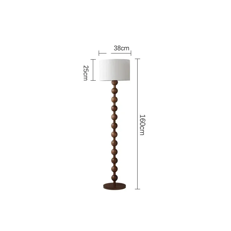Wood Linen Table & Floor Lamp for Modern Minimalism Quiet Luxury Interior