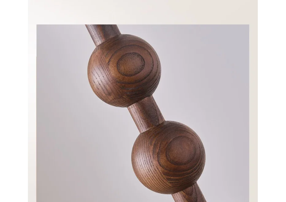Japandi Wood Floor Lamp Barbell