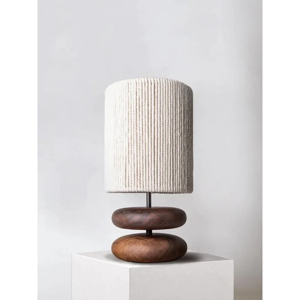 Japanese Bedside Table Lamp | Wood & Fabric Zen Warm Earth Tones Bedroom Console Living Room Casalolalights Luxury