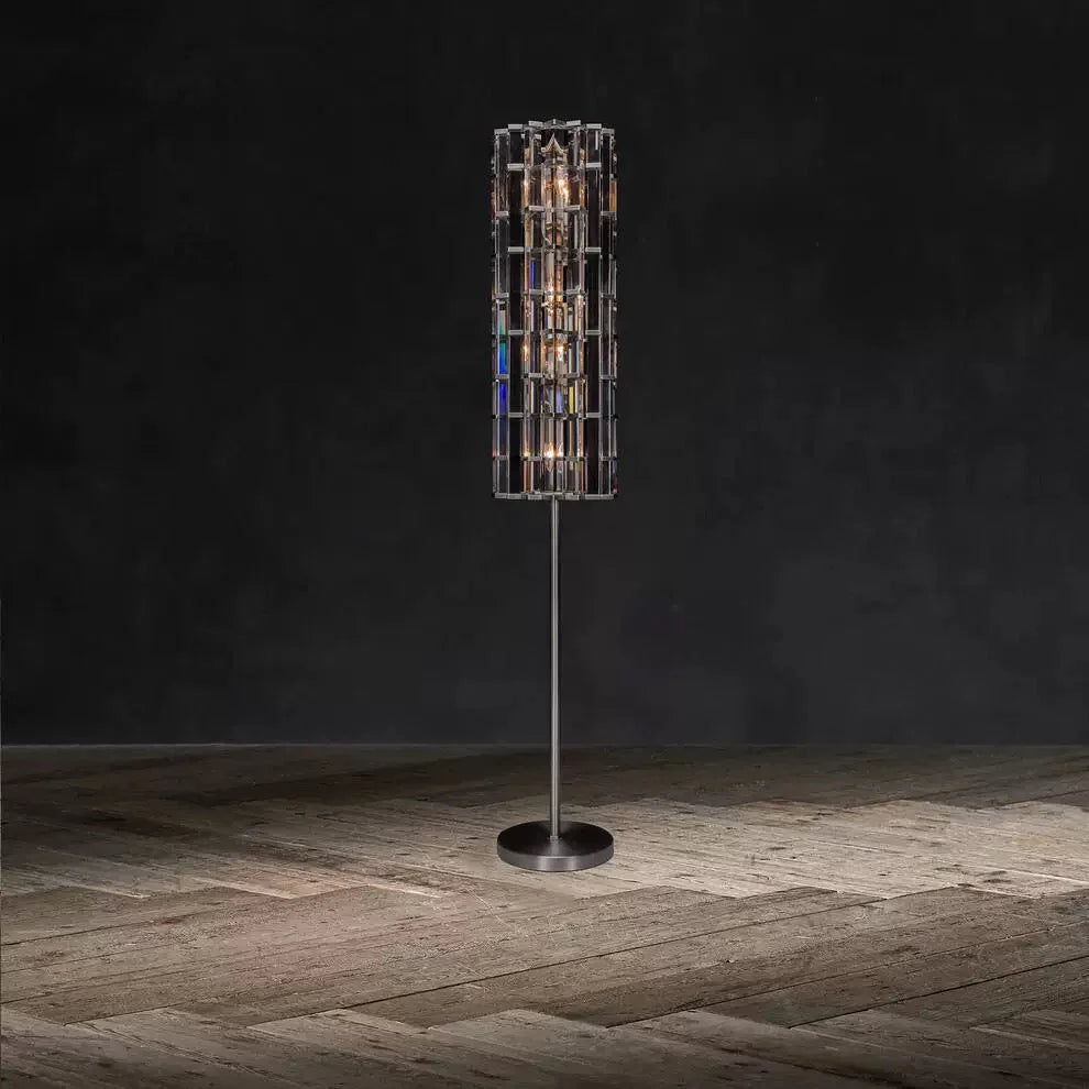 K9 Crystal Rod Floor Lamp | Gold Copper Column Art Deco Modern Living Room & Foyer Casalolalights Luxury Lamps