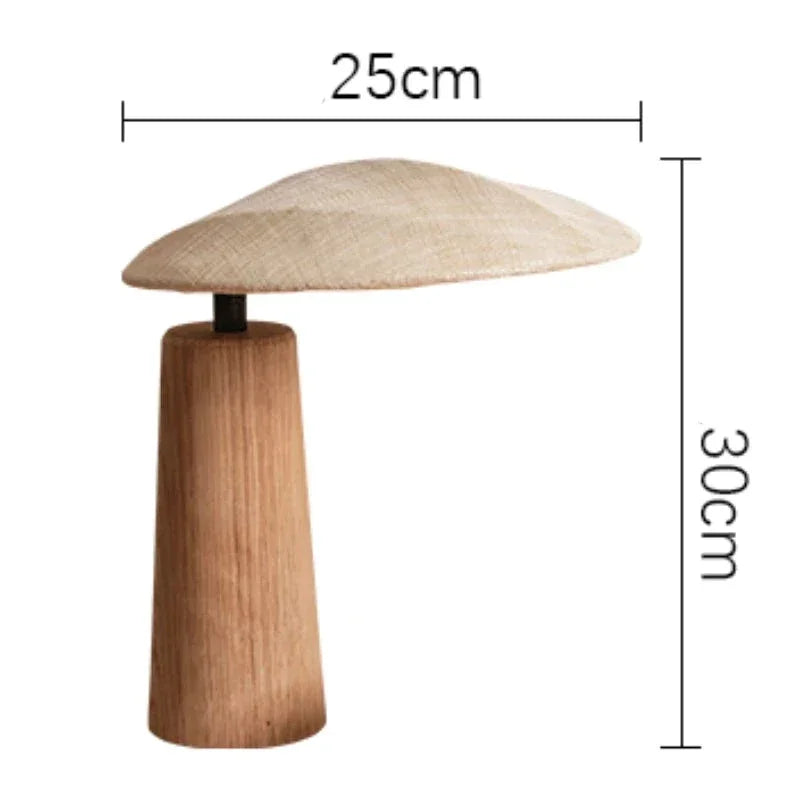 Wood Table Lamp | Japandi Natural & Fabric Bedside Minimalist Bedroom Living Room Casalolalights Luxury Lamps